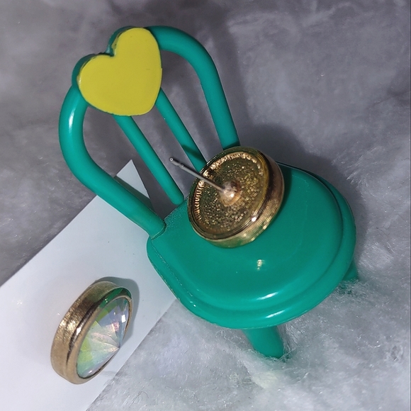 Rivoli Stone Bezel Set Stud Earrings - Picture 6 of 13